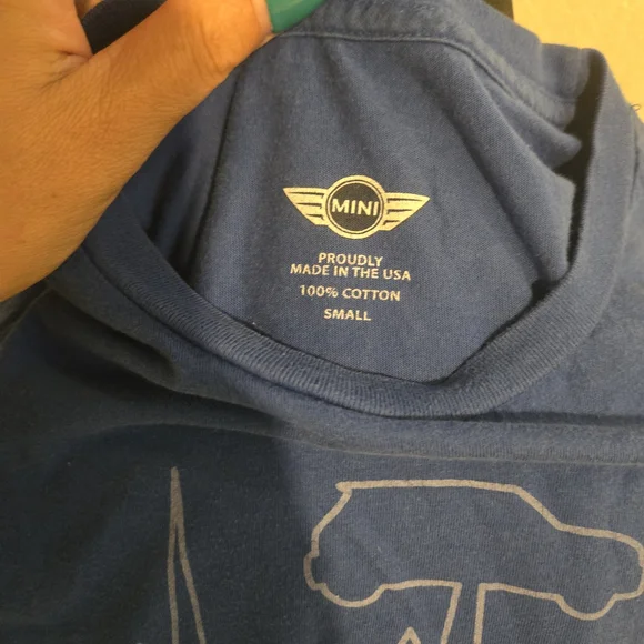Blue MINI Cooper Heartbeat Short Sleeve Tee Size S - Picture 4 of 4